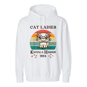 Cat Ladies For Kamala Harris Garment-Dyed Fleece Hoodie