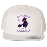 Cat Ladies For Kamala Harris 2024 Witches Harris Halloween Wool Snapback Cap