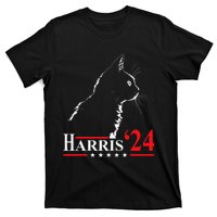 Cat Ladies For Kamala Funny Cat 2024 President Kamala Harris T-Shirt