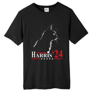 Cat Ladies For Kamala Funny Cat 2024 President Kamala Harris Tall Fusion ChromaSoft Performance T-Shirt