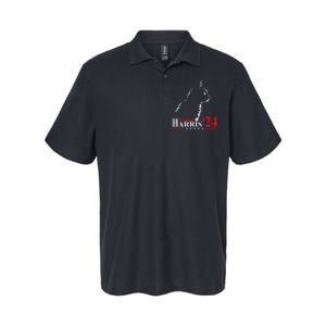 Cat Ladies For Kamala Funny Cat 2024 President Kamala Harris Softstyle Adult Sport Polo