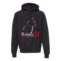 Cat Ladies For Kamala Funny Cat 2024 President Kamala Harris Premium Hoodie