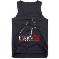 Cat Ladies For Kamala Funny Cat 2024 President Kamala Harris Tank Top