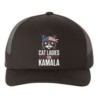 Cat Ladies For Kamala Funny Cat 2024 President Kamalaharris Yupoong Adult 5-Panel Trucker Hat