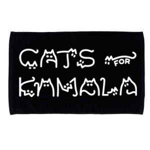 Cat Ladies For Kamala Cat Typography Alphabet Cute Simple Great Gift Microfiber Hand Towel