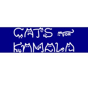 Cat Ladies For Kamala Cat Typography Alphabet Cute Simple Great Gift Bumper Sticker