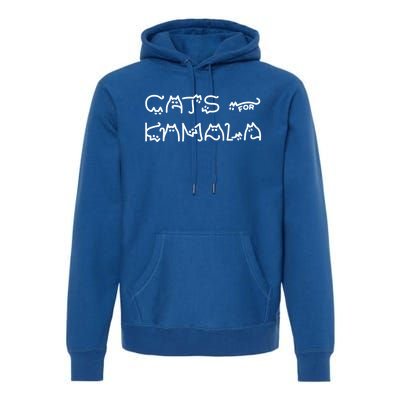 Cat Ladies For Kamala Cat Typography Alphabet Cute Simple Great Gift Premium Hoodie