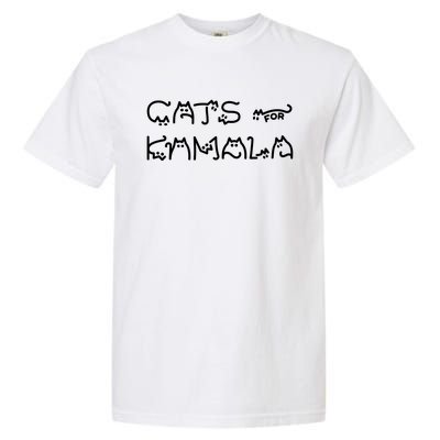 Cat Ladies For Kamala Cat Typography Alphabet Cute Simple Great Gift Garment-Dyed Heavyweight T-Shirt