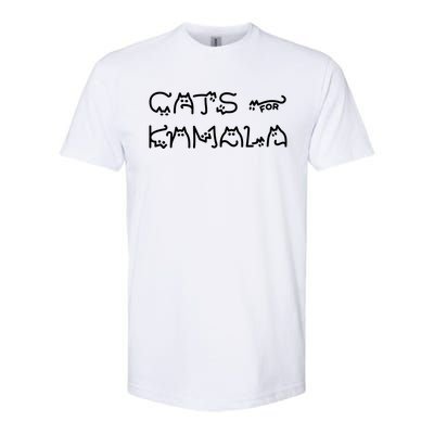 Cat Ladies For Kamala Cat Typography Alphabet Cute Simple Great Gift Softstyle CVC T-Shirt