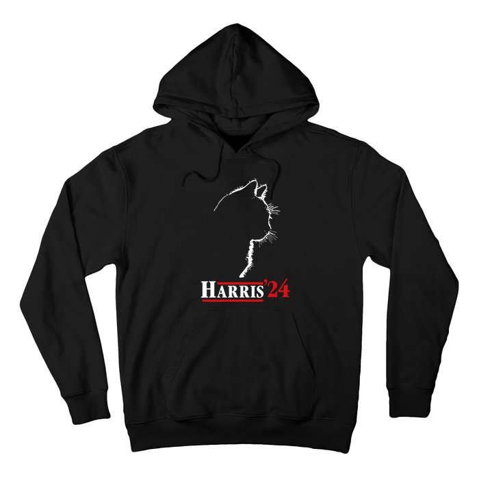 Cat Ladies For Kamala Funny Cat 2024 President Kamalaharris Hoodie