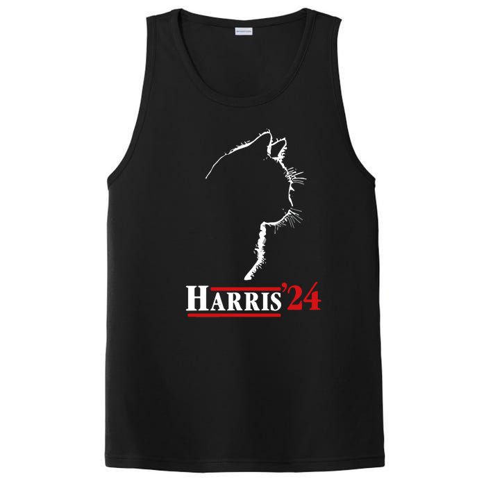 Cat Ladies For Kamala Funny Cat 2024 President Kamalaharris PosiCharge Competitor Tank