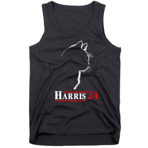 Cat Ladies For Kamala Funny Cat 2024 President Kamalaharris Tank Top