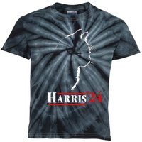 Cat Ladies For Kamala Funny Cat 2024 President Kamalaharris Kids Tie-Dye T-Shirt