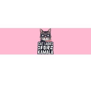 Cat Ladies For Kamala Funny President 2024 Kamala Harris Bumper Sticker