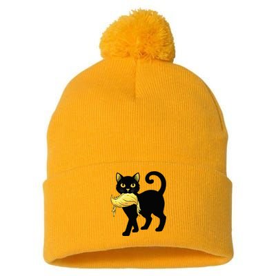 Cat Ladies For Kamala Harris President 2024 Pom Pom 12in Knit Beanie