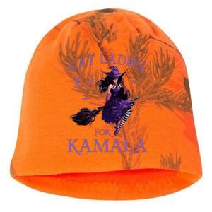 Cat Ladies For Kamala Harris 2024 Witches Harris Halloween Kati - Camo Knit Beanie