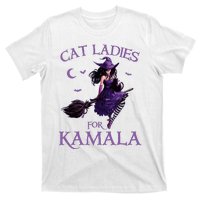 Cat Ladies For Kamala Harris 2024 Witches Harris Halloween T-Shirt