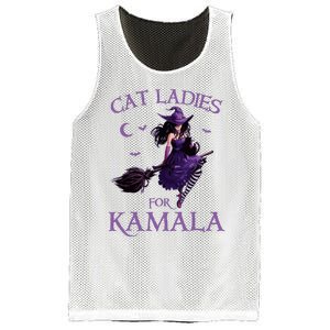 Cat Ladies For Kamala Harris 2024 Witches Harris Halloween Mesh Reversible Basketball Jersey Tank