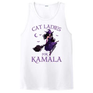 Cat Ladies For Kamala Harris 2024 Witches Harris Halloween PosiCharge Competitor Tank