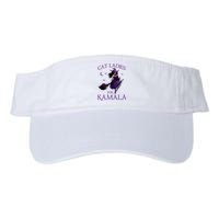 Cat Ladies For Kamala Harris 2024 Witches Harris Halloween Valucap Bio-Washed Visor