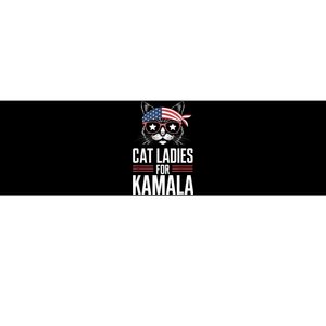 Cat Ladies For Kamala Funny Cat 2024 President Kamalaharris Bumper Sticker