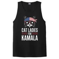 Cat Ladies For Kamala Funny Cat 2024 President Kamalaharris PosiCharge Competitor Tank