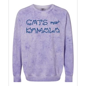 Cat Ladies For Kamala Cat Typography Alphabet Cute Simple Gift Colorblast Crewneck Sweatshirt