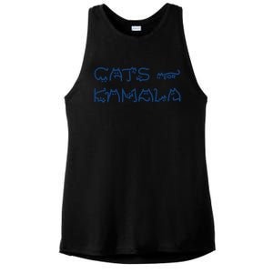 Cat Ladies For Kamala Cat Typography Alphabet Cute Simple Gift Ladies PosiCharge Tri-Blend Wicking Tank