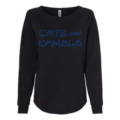 Cat Ladies For Kamala Cat Typography Alphabet Cute Simple Gift Womens California Wash Sweatshirt