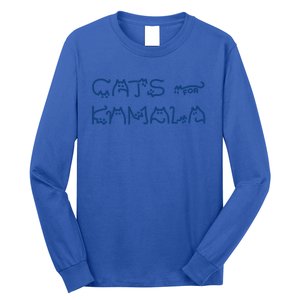 Cat Ladies For Kamala Cat Typography Alphabet Cute Simple Gift Long Sleeve Shirt