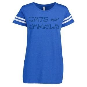 Cat Ladies For Kamala Cat Typography Alphabet Cute Simple Gift Enza Ladies Jersey Football T-Shirt