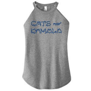 Cat Ladies For Kamala Cat Typography Alphabet Cute Simple Gift Women's Perfect Tri Rocker Tank