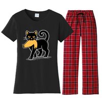 Cat Ladies For Kamala Harris Donald Trump 2024 Sarcastic Women's Flannel Pajama Set