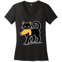 Cat Ladies For Kamala Harris Donald Trump 2024 Sarcastic Women's V-Neck T-Shirt