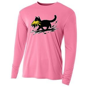 Cat Ladies For Kamala Harris Donald Trump 2024 Cooling Performance Long Sleeve Crew