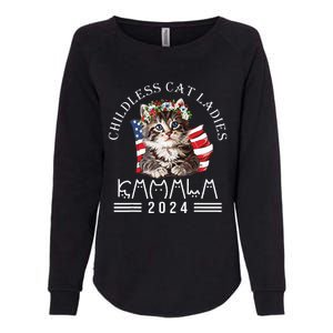 Cat Lady Fun Childless Cat Ladies 2024 Womens California Wash Sweatshirt