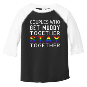 Couples LGBT Flag Mud Run Running Group Team ATV Race Toddler Fine Jersey T-Shirt