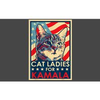 Cat Ladies For Kamala Funny Cat 2024 President Kamalaharris Bumper Sticker