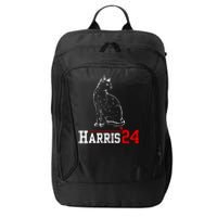 Cat Ladies For Kamala Funny Cat 2024 President Kamalaharris City Backpack