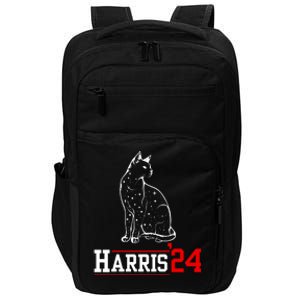 Cat Ladies For Kamala Funny Cat 2024 President Kamalaharris Impact Tech Backpack