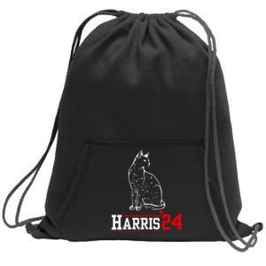 Cat Ladies For Kamala Funny Cat 2024 President Kamalaharris Sweatshirt Cinch Pack Bag