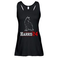 Cat Ladies For Kamala Funny Cat 2024 President Kamalaharris Ladies Essential Flowy Tank