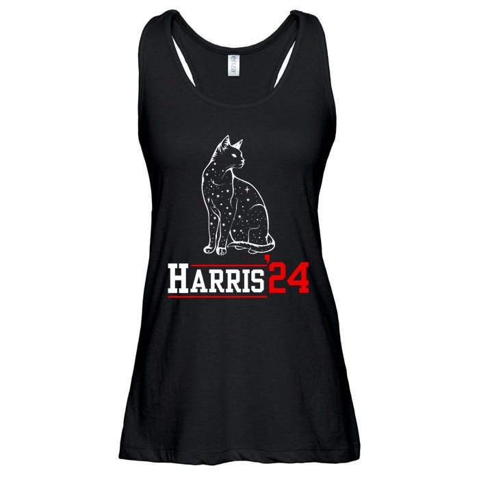 Cat Ladies For Kamala Funny Cat 2024 President Kamalaharris Ladies Essential Flowy Tank