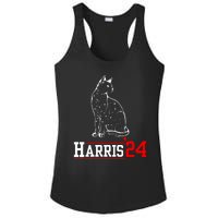 Cat Ladies For Kamala Funny Cat 2024 President Kamalaharris Ladies PosiCharge Competitor Racerback Tank