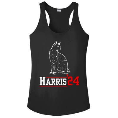 Cat Ladies For Kamala Funny Cat 2024 President Kamalaharris Ladies PosiCharge Competitor Racerback Tank