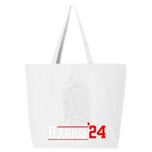 Cat Ladies For Kamala Funny Cat 2024 President Kamalaharris 25L Jumbo Tote