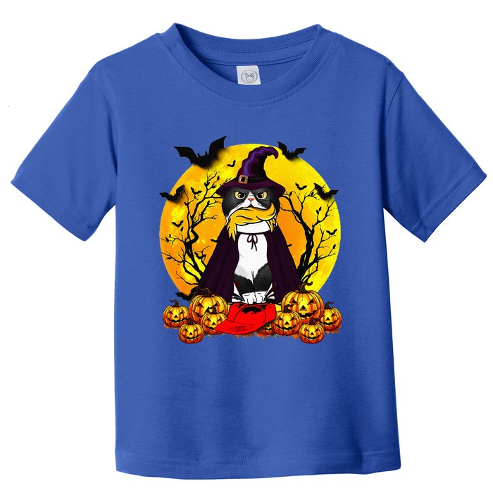 Cat Ladies For Kamala Harris Halloween Pumpkin Toddler T-Shirt