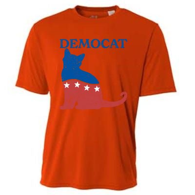 Cat Ladies For Kamala Funny Democat President Kamala Harris Funny Gift Cooling Performance Crew T-Shirt