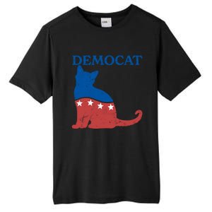 Cat Ladies For Kamala Funny Democat President Kamala Harris Funny Gift Tall Fusion ChromaSoft Performance T-Shirt