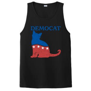 Cat Ladies For Kamala Funny Democat President Kamala Harris Funny Gift PosiCharge Competitor Tank